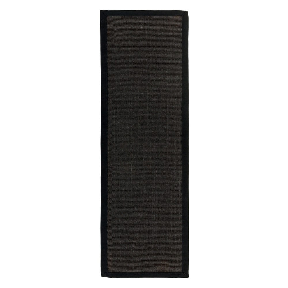 Fekete futószőnyeg 240x68 cm Sisal - Asiatic Carpets